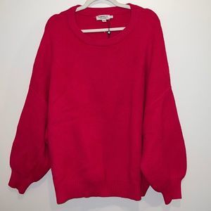 NWT minor pilling Molly Bracken Balloon Sleeve Knit Sweater